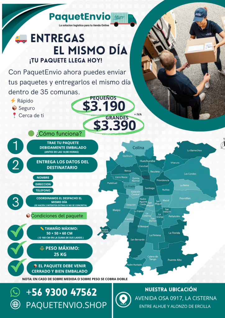 Entregas el Mismo Día 1 Flyer 1 PaquetEnvío