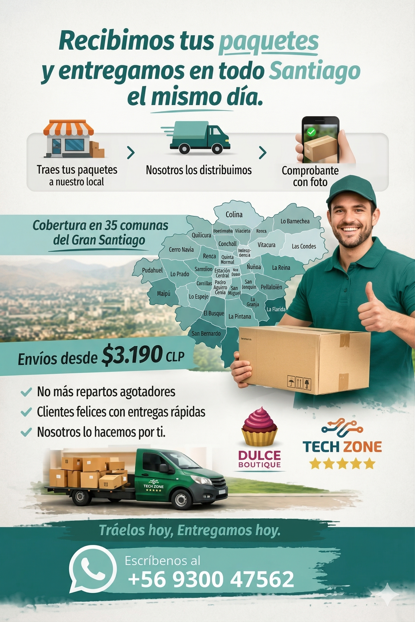 Envíos en La Cisterna